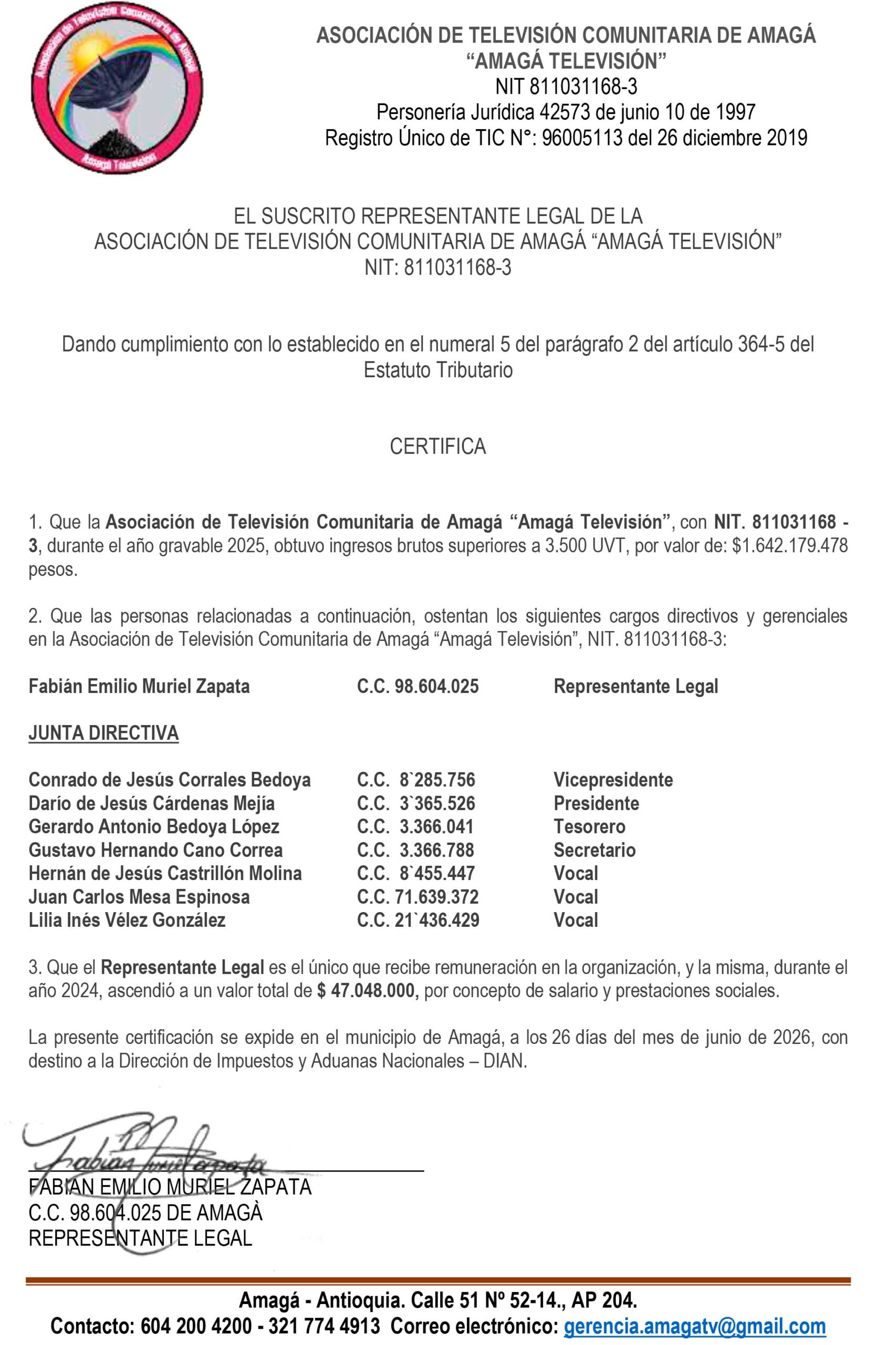 Certificación de Cargos Directivos y Gerenciales